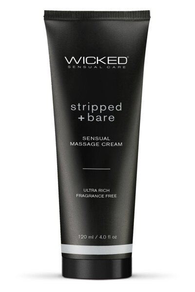 Wicked Sensual Massage Cream 120ml Stripped And Bare Unscented