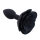 Black Rose Silicone Anal Plug - 3 cm