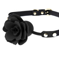 Silicone Black Rose Gag