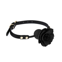 Silicone Black Rose Gag