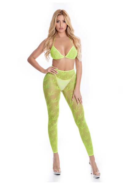 All About Leaf Bra Set Green Onesize - Queensize
