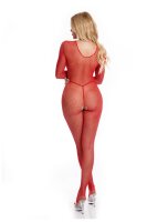 Risque Crotchless Bodystocking Red S - L
