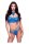 2Pc Strappy Lace Bra & Panty Set Blue, S/M