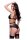 Lace & Mesh Bra, Garter & Panty Set Black S/M - Queensize