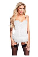 Bustier And Gstring White S - 3XL/4XL