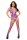 Baci Corset Front Suspender Fishnet Bodystocking Purple, OS