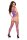 Baci Corset Front Suspender Fishnet Bodystocking Purple, OS