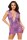 Baci Corset Front Lace Mini Dress Purple, OS