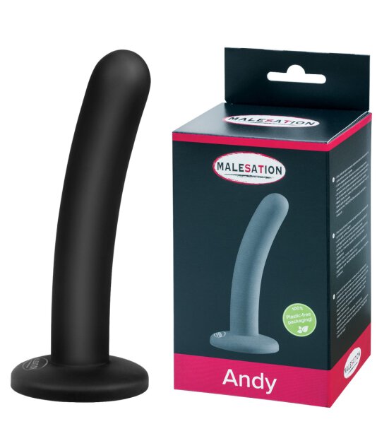MALESATION Andy Dildo Black - 12,5 cm