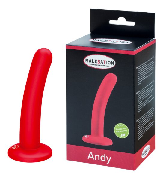 MALESATION Andy Dildo Red - 12,5 cm
