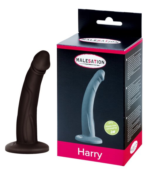MALESATION Harry Dildo Black - 14,5 cm