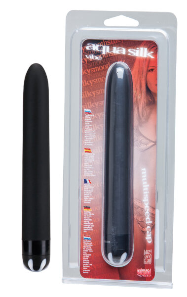 Aqua Silk Vibrator 15 cm Black