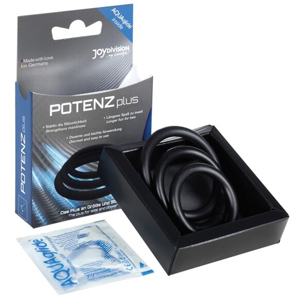 JOYDIVISION POTENZ plus Penisring black 3er Set