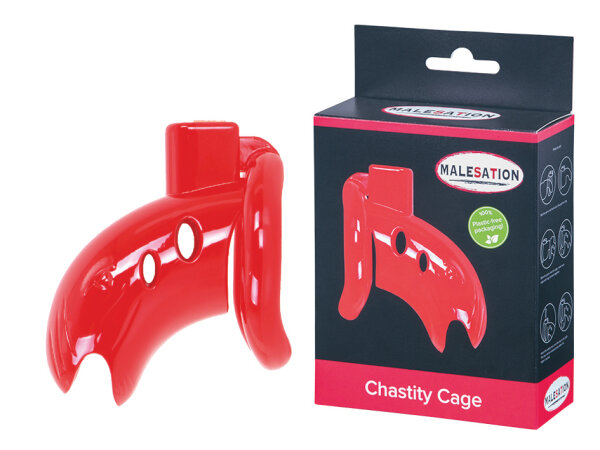 MALESATION Chastity Cage Red