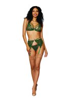 Womens Metallic Corded Lace 3 Piece Set - One Size
