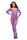 Baci Longsleeve Crotchless Bodystocking Purple OS - QS