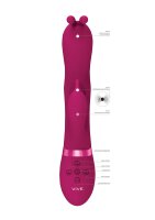 Gada - Vibrating Bunny Ear G-Spot Rabbit with Pulse Wave Shaft
