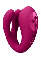 Yoko - Triple Action Vibrator Dual Prongs with Clitoral...