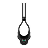 Nexus Forge Vibrating Adjustable Lasso Silicone Cock Ring Black