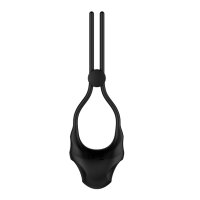 Nexus Forge Vibrating Adjustable Lasso Silicone Cock Ring Black