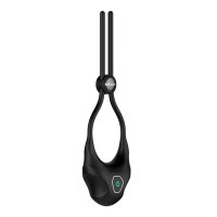 Nexus Forge Vibrating Adjustable Lasso Silicone Cock Ring Black