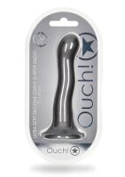 Shots Ouch! Ultra soft silicone G-spot dildo gray 17 cm