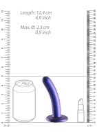 Shots Ouch! Soft silicone G-spot dildo blue 12 cm