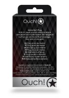 Shots Ouch! Round gemstone anal plug silver ruby red small 2.7 cm