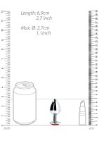 Shots Ouch! Round gemstone anal plug silver ruby red small 2.7 cm