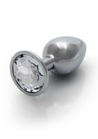Shots Ouch! Round gemstone anal plug silver small 2.7 cm