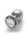 Shots Ouch! Round gemstone anal plug silver medium 3.4 cm