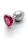 Shots Ouch! Heart Gemstone Anal Plug Silver Pink small 2.7 cm