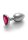 Shots Ouch! Heart Gemstone Anal Plug Silver Pink small 2.7 cm