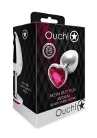 Shots Ouch! Heart Gemstone Anal Plug Silver Pink medium...