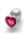 Shots Ouch! Heart Gemstone Anal Plug Silver Pink medium 3,4 cm