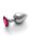 Shots Ouch! Heart Gemstone Anal Plug Silver Pink medium 3,4 cm