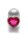 Shots Ouch! Heart Gemstone Anal Plug Silver Pink large 4 cm