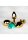 Shots Ouch! Round gemstone butt plug gold emerald green medium 3.4 cm