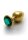 Shots Ouch! Round gemstone anal plug gold emerald green large 4 cm