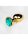 Shots Ouch! Round gemstone anal plug gold emerald green large 4 cm