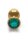 Shots Ouch! Round gemstone anal plug gold emerald green large 4 cm