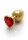 Shots Ouch! Heart gemstone anal plug gold ruby red medium 3.4 cm
