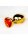 Shots Ouch! Heart gemstone anal plug gold ruby red medium 3.4 cm