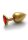 Shots Ouch! Heart gemstone anal plug gold ruby red medium 3.4 cm