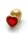 Shots Ouch! Heart gemstone anal plug gold ruby red large 4 cm