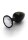 Shots Ouch! Runder Edelstein Anal Plug Schwarz Silber klein 2,7 cm
