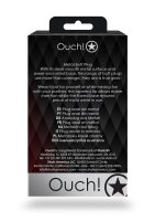 Shots Ouch! Round gemstone butt plug black silver medium 3.4 cm