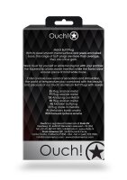 Shots Ouch! Runder Edelstein Anal Plug Schwarz Silber groß 4 cm