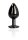 Shots Ouch! Runder Edelstein Anal Plug Schwarz Silber groß 4 cm