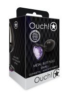 Shots Ouch! Heart Gemstone Anal Plug Black Purple small...